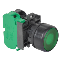22mm IEC Illuminated Push Button with Green Lens