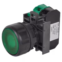 22mm IEC Illuminated Push Button with Green Lens