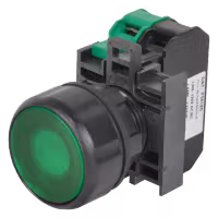 22mm IEC Illuminated Push Button with Green Lens