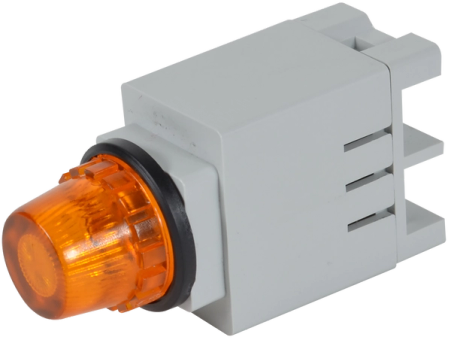Luz indicadora de 13mm con terminal de tornillo y lente plana ámbar