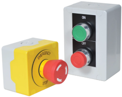 Estaciones de control en policarbonato con dispositivos piloto IEC de 22mm