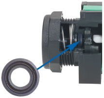 Corte de botón pulsador de 30 mm con sello U-cup