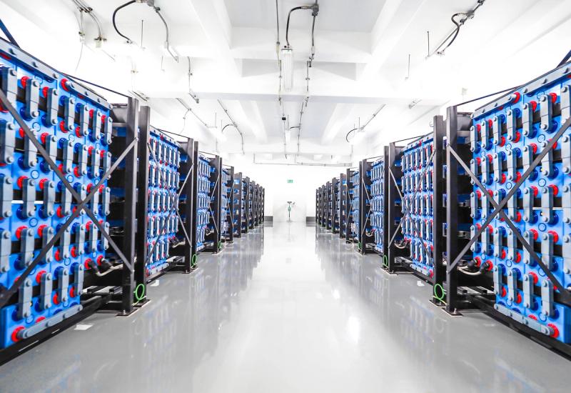 Battery room in power plant