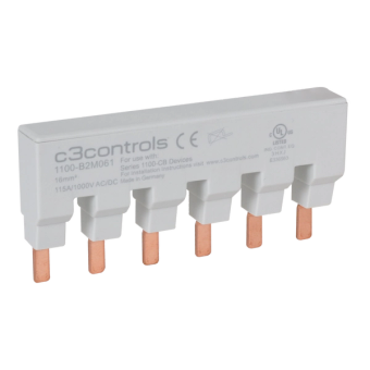115A Bus Bar, 6 Pins for 1-Pole UL 489 Devices