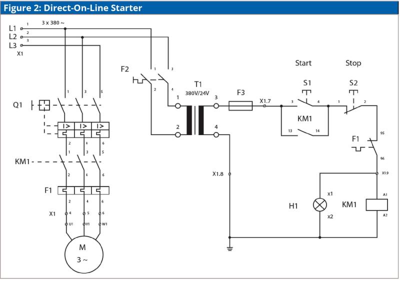 Three-Wire Circuit With Pilot Lights – Basic Motor Control