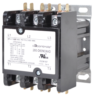 Definite Purpose Contactors, 3-Pole, 60 Amp