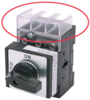Panel Base Mount Disconnect Switch with Integral Lever Handle and IP20 Terminals