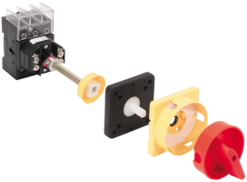 Panel Base Mount Disconnect Switch with Round PHG Handle and Rigid Operating Shaft