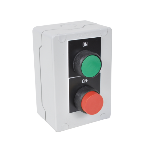 22mm IEC Control Station, Polycarbonate, 2-Position (PN: ECW22H-H2P1-04R12-01G13)