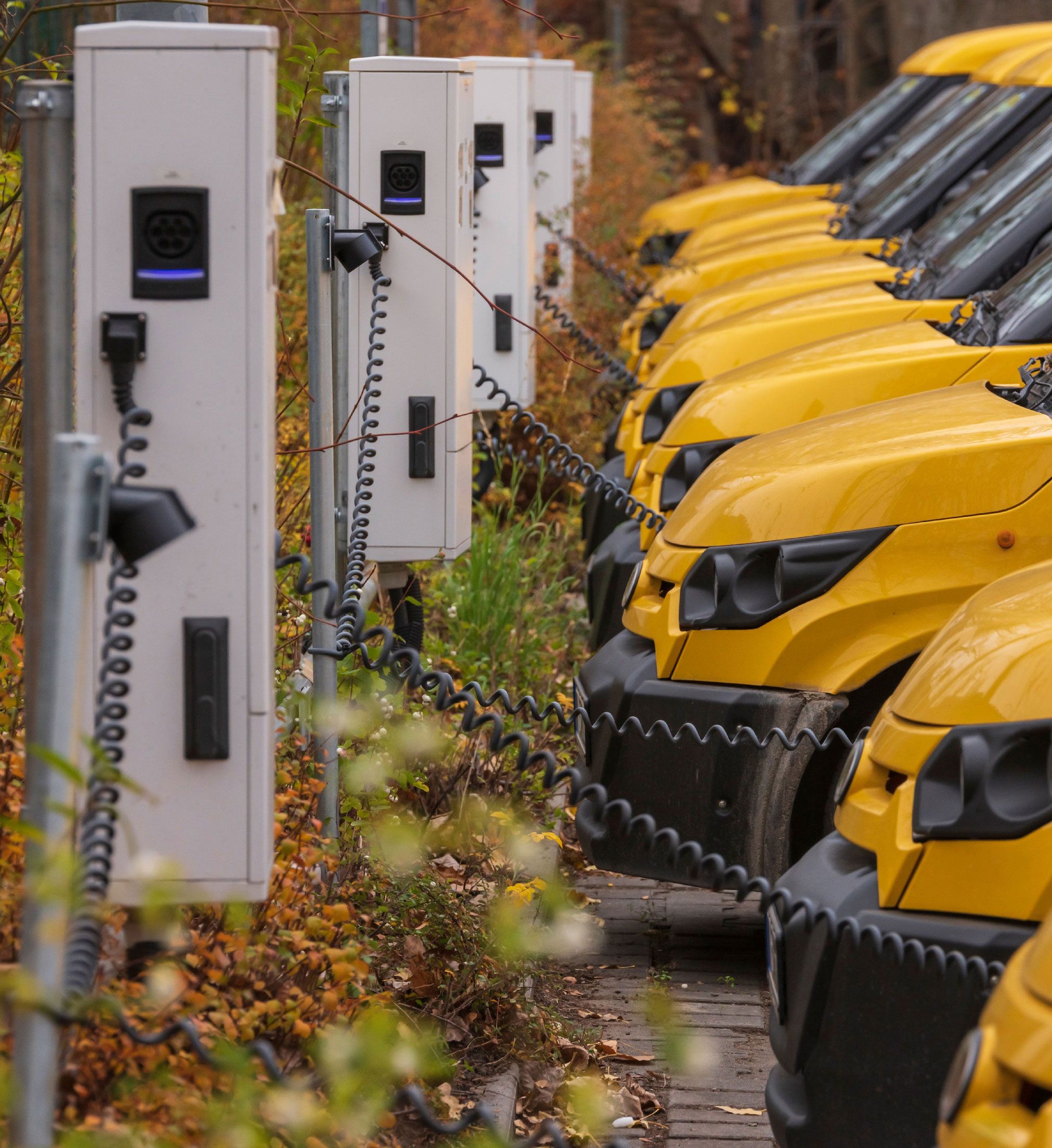 Electric Vehicles at charging station