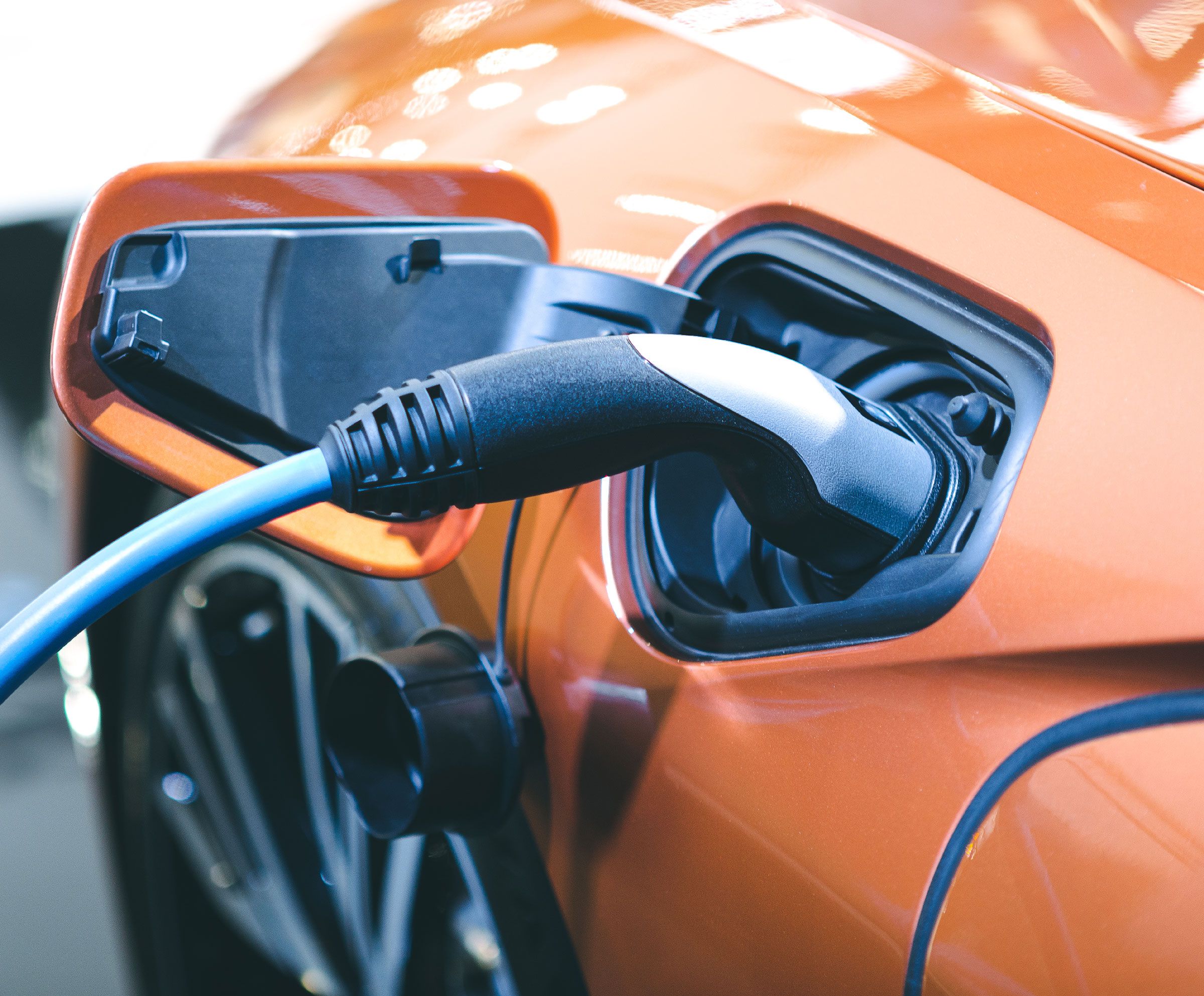 Electric Vehicle charging battery energy in station