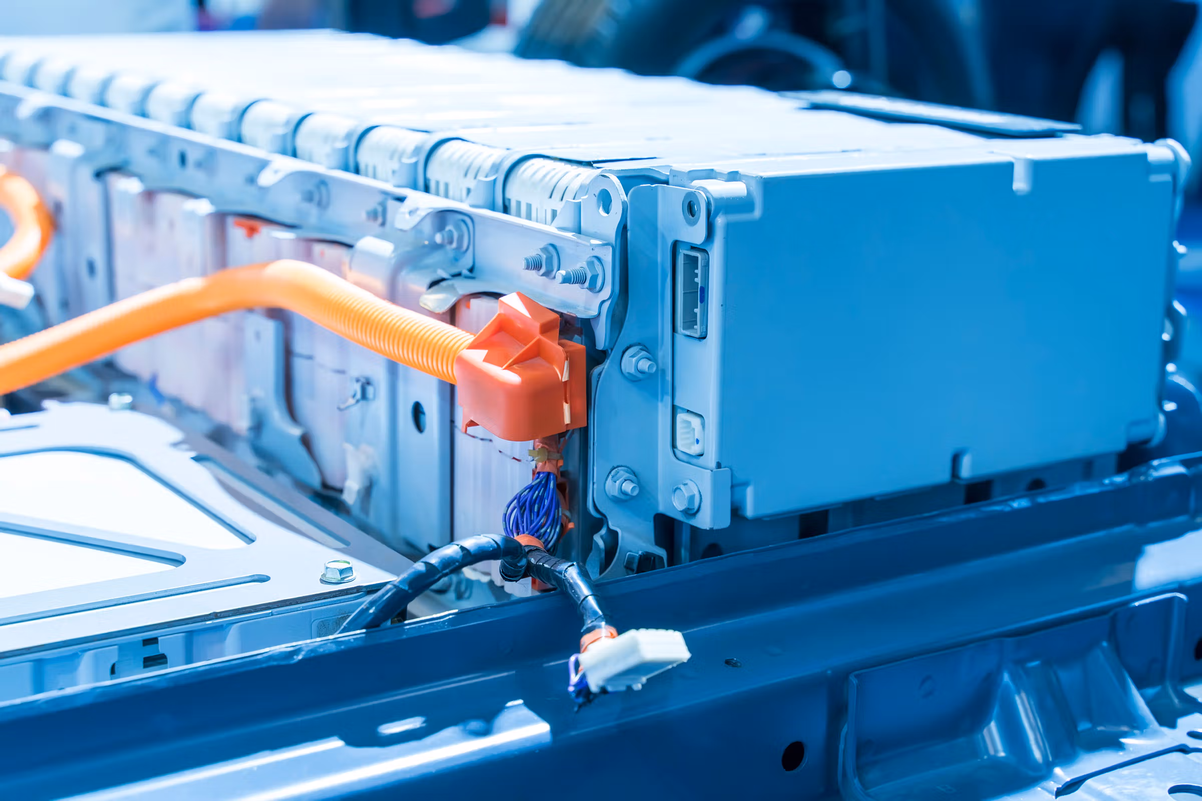 Electric car lithium battery pack and power connections