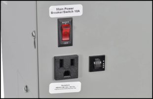 Enclosed Power Supply - convenient access to the power receptacle