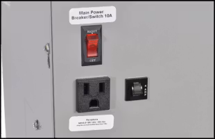 Enclosed Power Supply - convenient access to the power receptacle