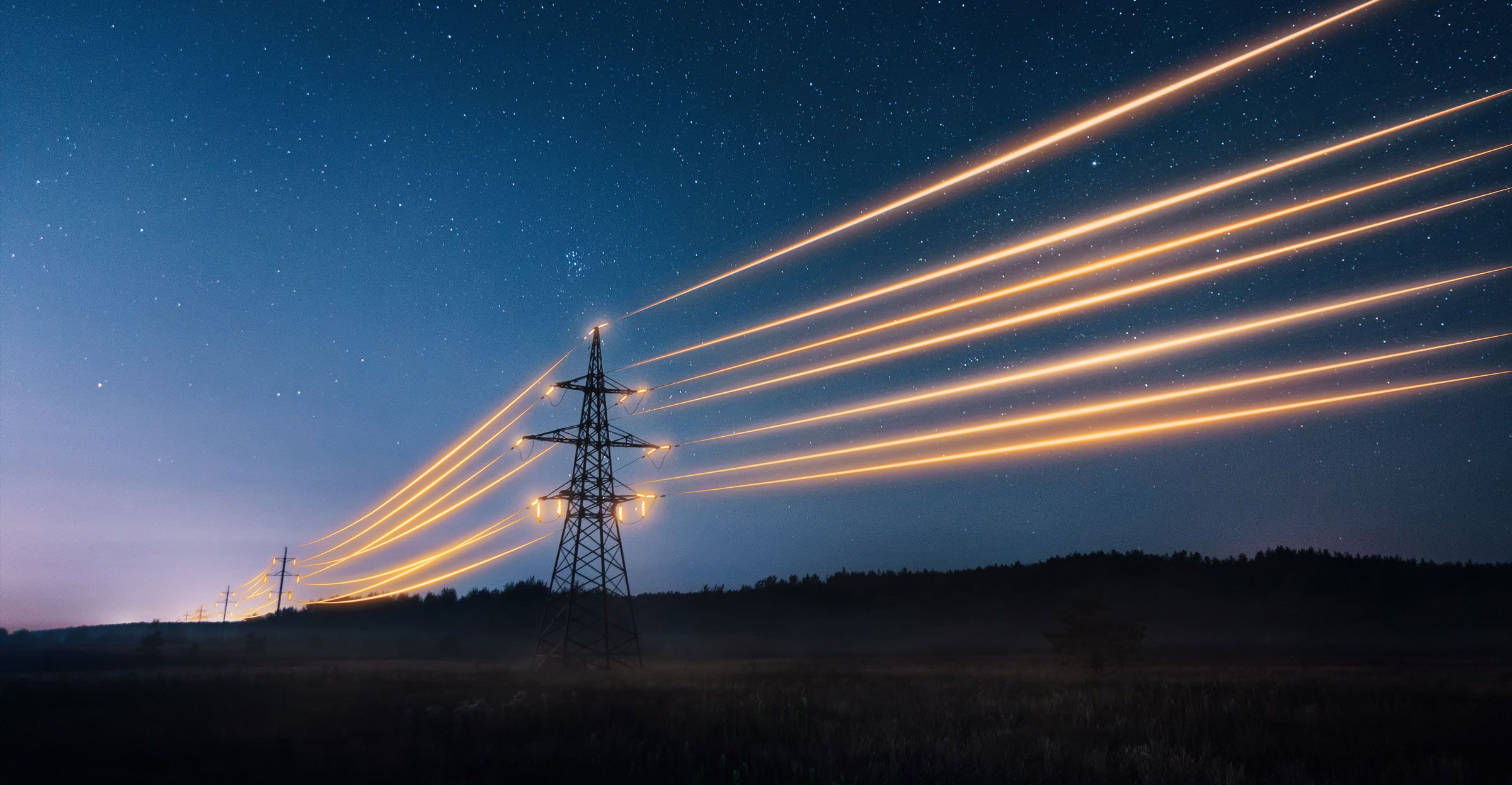 Energy infrastructure, electricity transmission towers