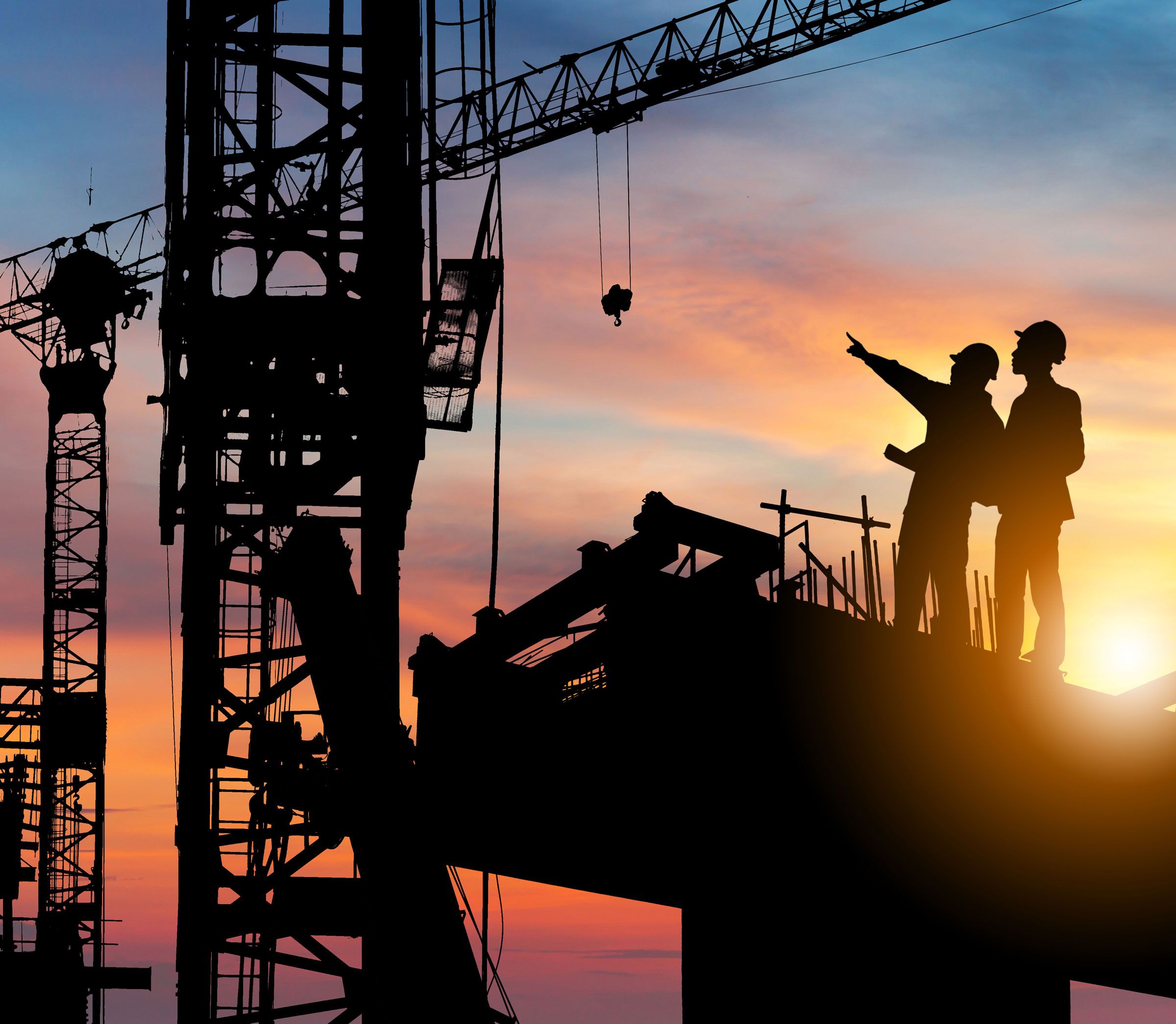 Engineer at construction site