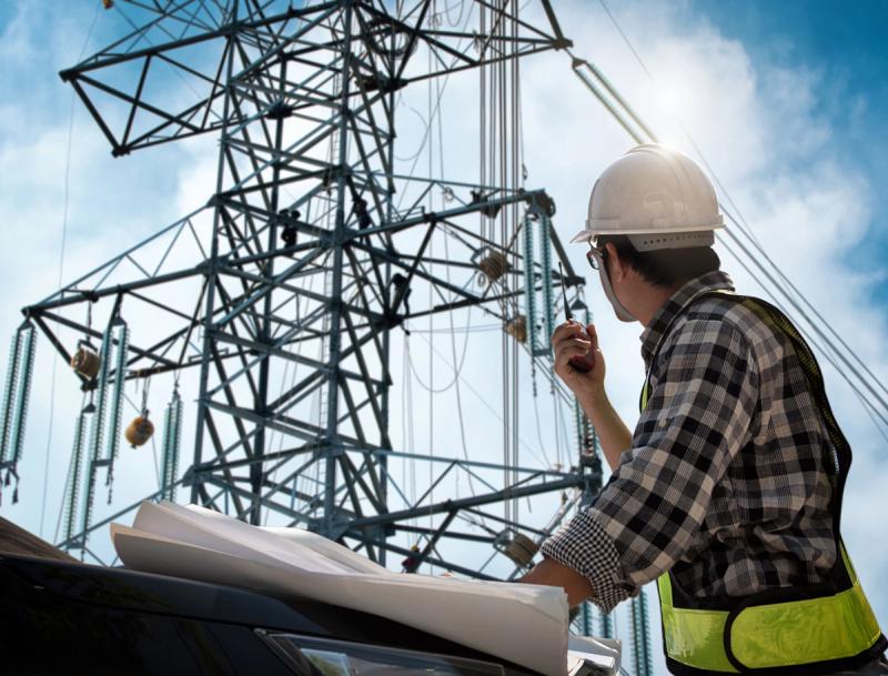 Engineer wiring electric power transmission