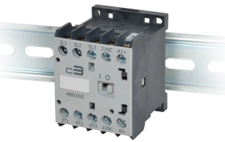 Contactor sin inversión en miniatura IEC, Montaje en riel DIN
