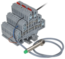 IEC Triple Level Screw Clamp Terminal Blocks with LED and Sensor