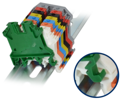 IEC Screw Clamp Terminal Blocks with Terminal Blocks with DIN Rail snap-on mounting foot