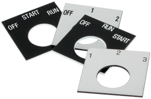 Placas de inscripción para utilizar con selectoras