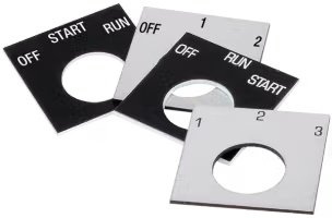 Placas de inscripción para utilizar con selectoras