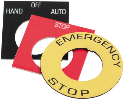 Legend Plates for use with 30mm Pilot Devices