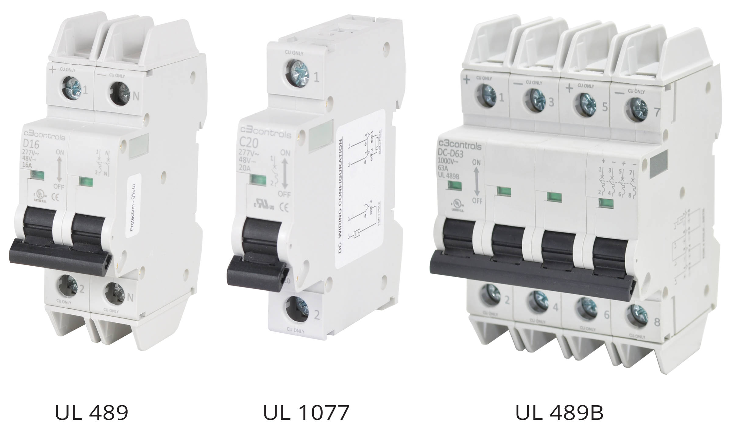 UL 489, UL 489B and UL1077 Miniature Circuit Breakers
