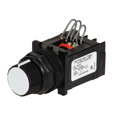 Potentiometer, 30mm (PN: POTO-5K-TBW)