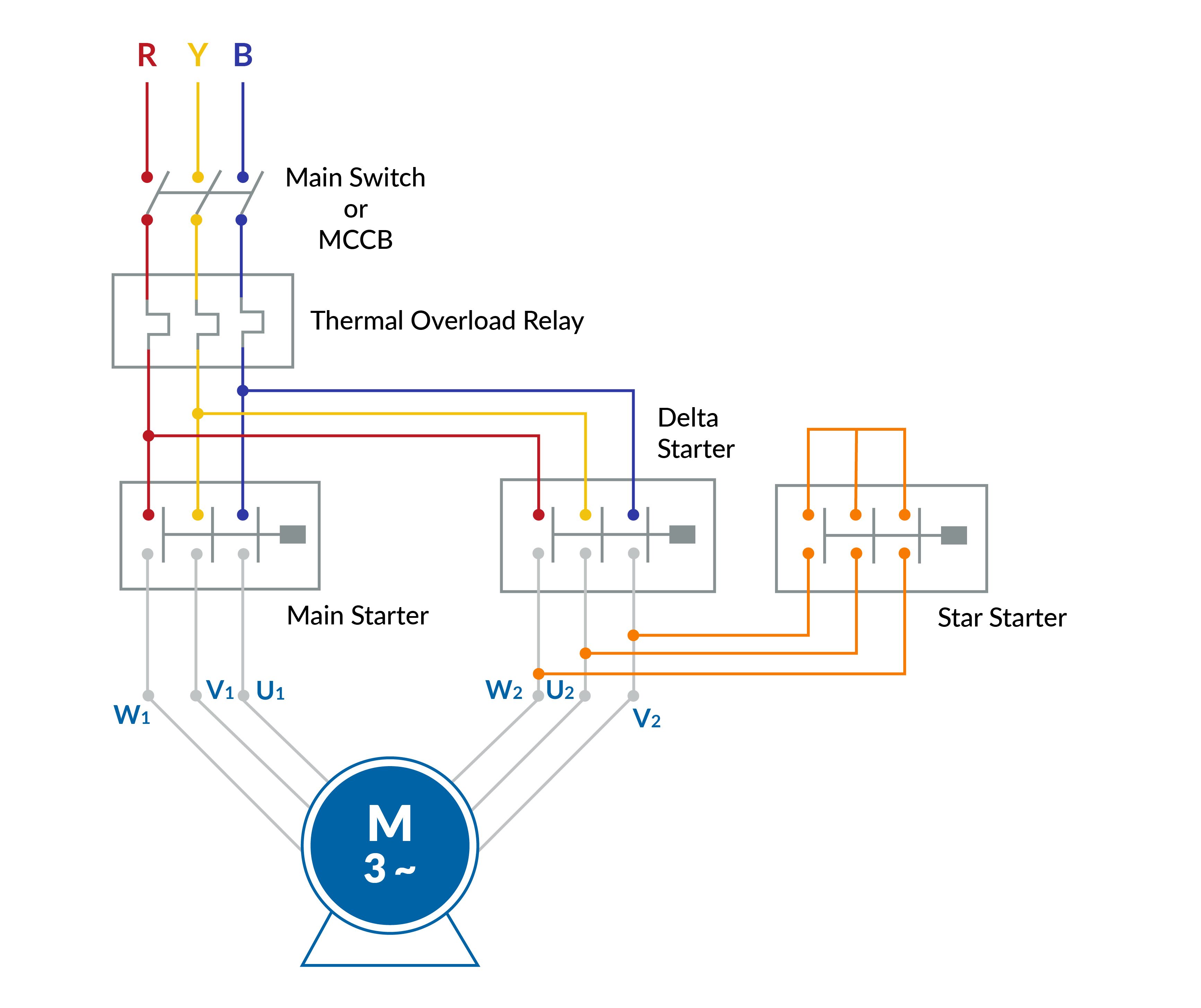 Star-Delta Circuit Diagram