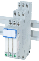 Terminal Block Relays installed on DIN Rail