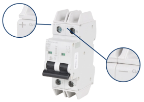 DC Miniature Circuit Breaker with polarized design