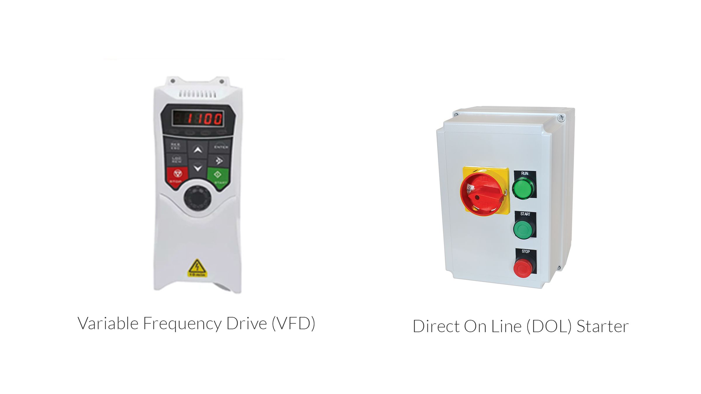 Variable Frequency Drive (VFD) and Direct-On-Line (DOL) Starter