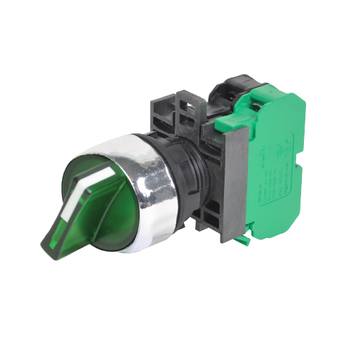 22mm IEC Selector Switch, Illuminated (PN: W22ISRC-IHG-FM24LG-10)
