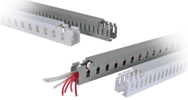 Wire Duct Narrow and Wide Slots with Bundled Wires