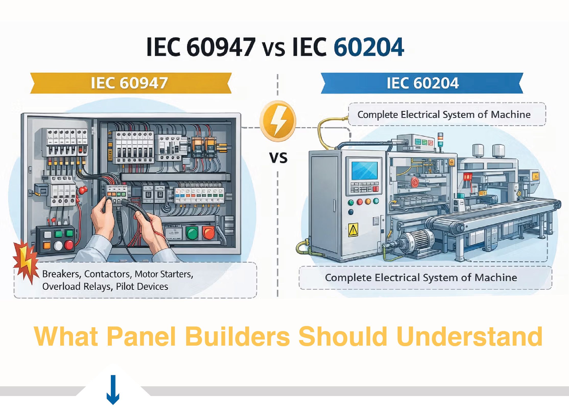 IEC 60947 vs IEC 60204: What Panel Builders Should Understand