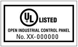 ul industrial control panel labels