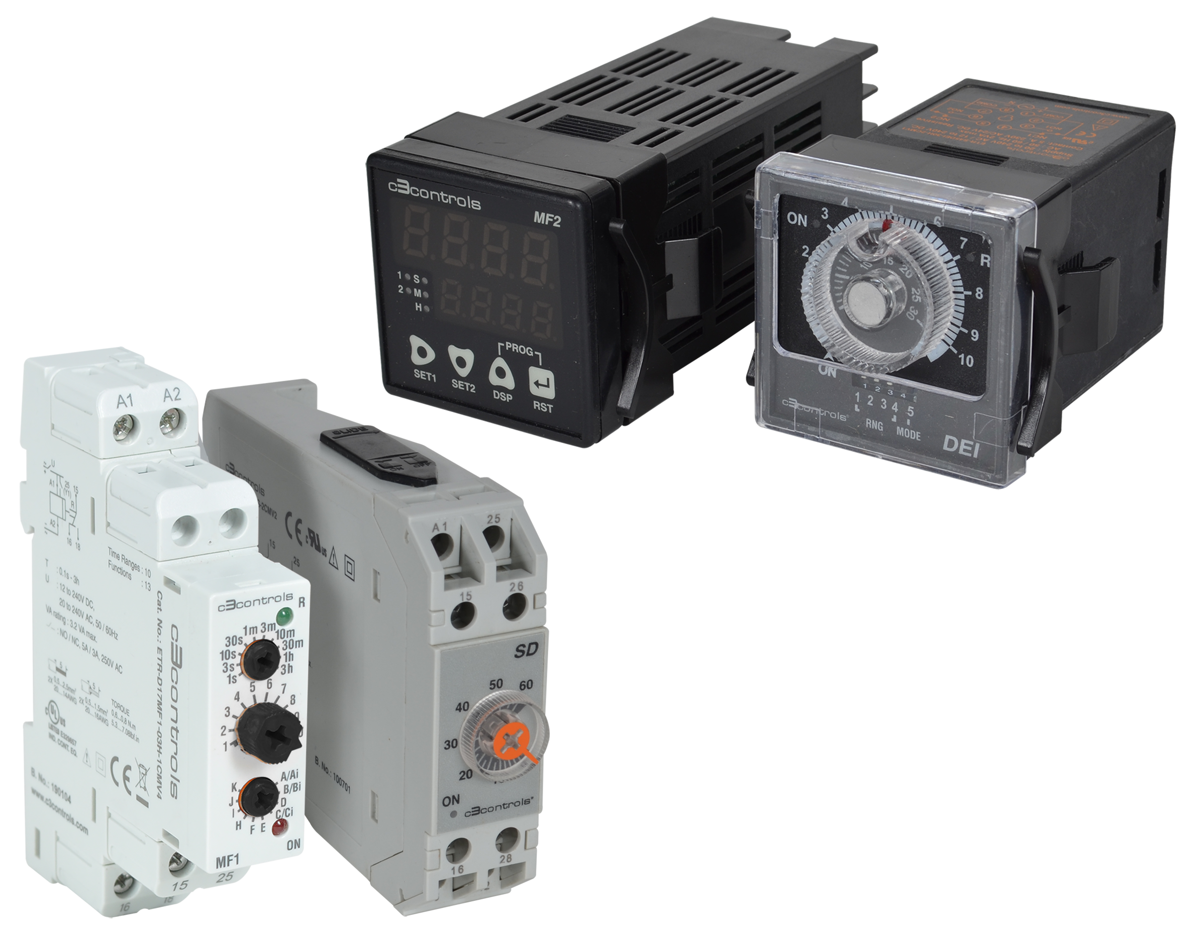 Electronic Timing Relays In 17 5mm 22 5mm 45mm C3controls